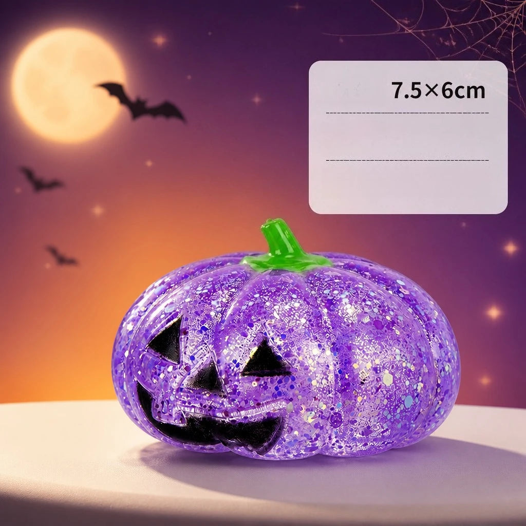 Halloween Pumpkin Maltose Stress Ball Squishy Toy Soft Stress Ball Slow Rebound Fidget Toy Stress Relief Funny Gift for Adults