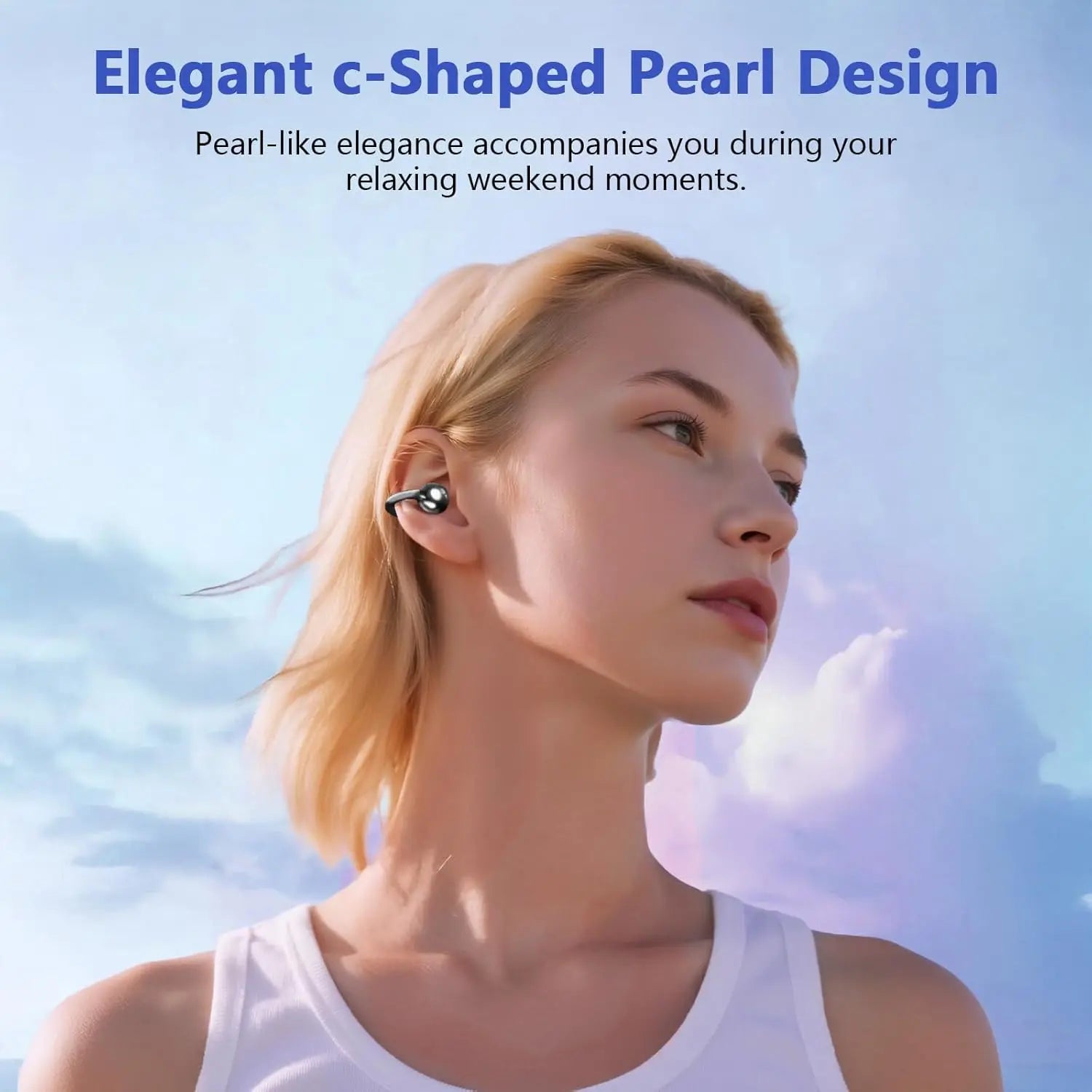 Stereo Wireless Earbuds Clear Calls BT 5.4 OWS Earphone with LED Display Comfort Fit Headphone for Business Travel New Products