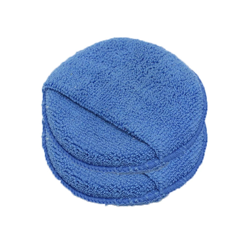 Car Waxing Polish Sponges 5 Inch Car Detailing Wax Applicator Pads Round Pocket Microfiber Foam Sponges Car Cleaning Tools