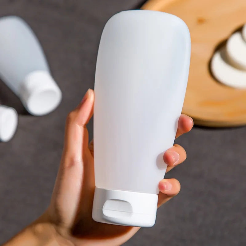 30/60ml Refillable Bottle with Suction Cups Soft Lotion Container Squeeze Tube Empty Bottle Portable Travel Shampoo Bottle