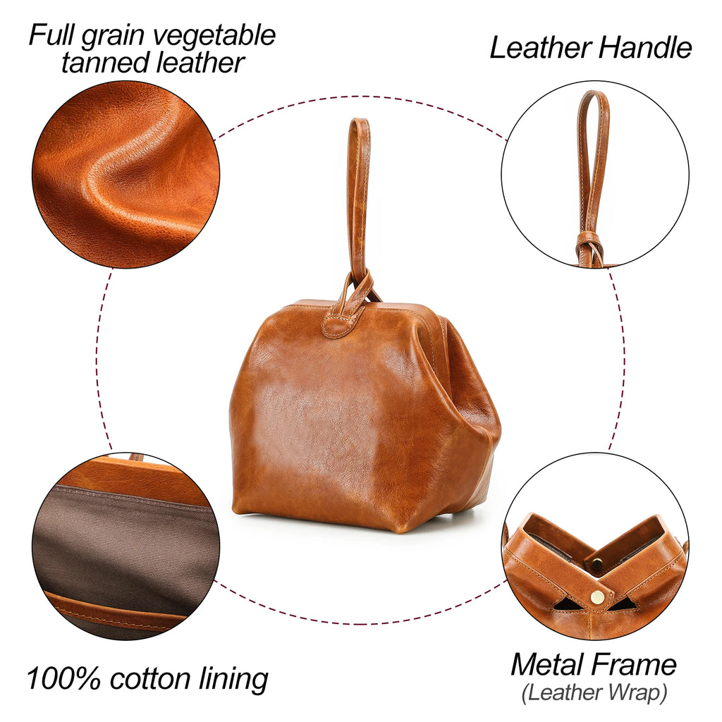 CONTACT'S Summer Small Handbags for Woman  Full Grain Leather Handmade Seaside Travel Causal Bag Fashion 2026 Ladies Handbag