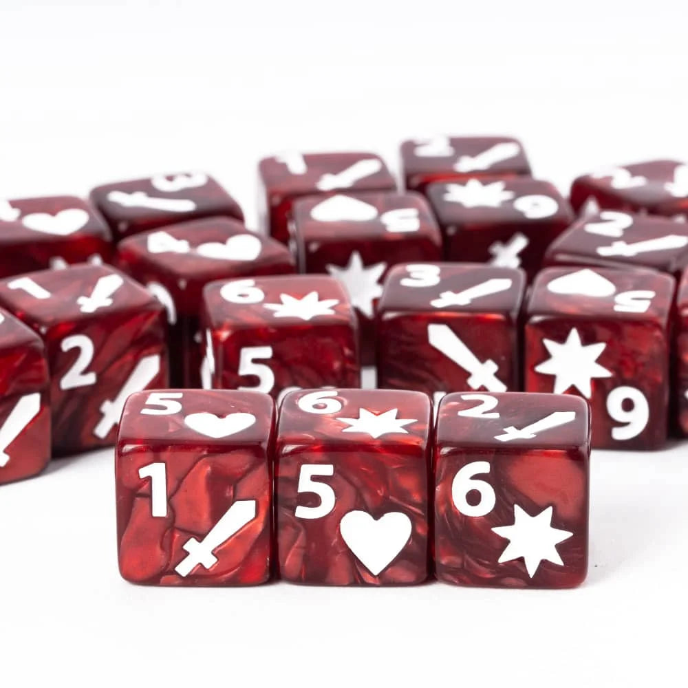 7Pcs Shield D6 Game Dices 6 Sides D6 Cubes New Design 16mm Standard Polyhedral Dice Set for Tabletop Role Playing Board Games
