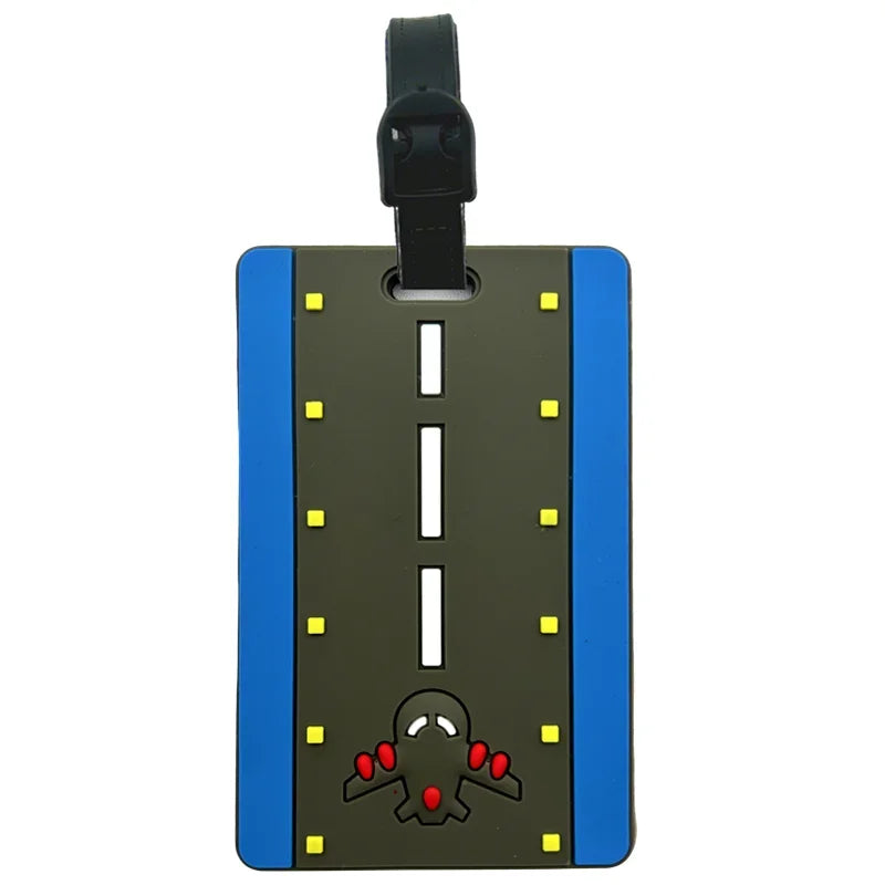 New Letter & Airplane Shaped PVC Luggage Tag – Name ID Baggage Identifier, Compact Travel Accessory