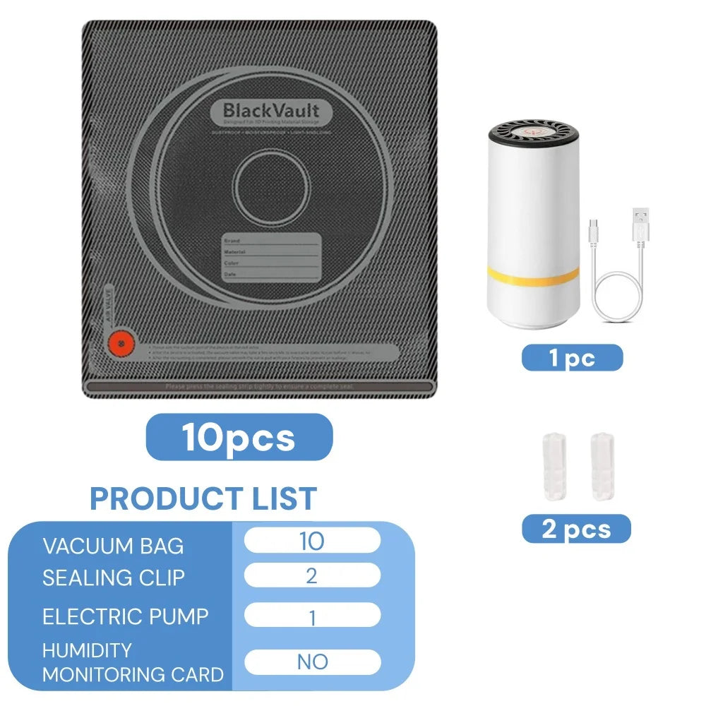 3D Printing Vacuum Storage Bags,Moisture-Proof/Lightproof Seal Packing PLA ABS PETG Vacuum Dry Sealing Bag Keep Filament Dry