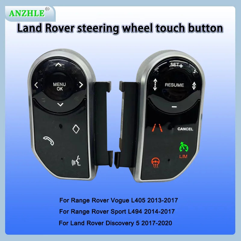 Car Steering Wheel Buttons For Range Rover Vogue L405 Sport L494 For Land Rover Discovery 5 Bluetooth Multimedia Square Control