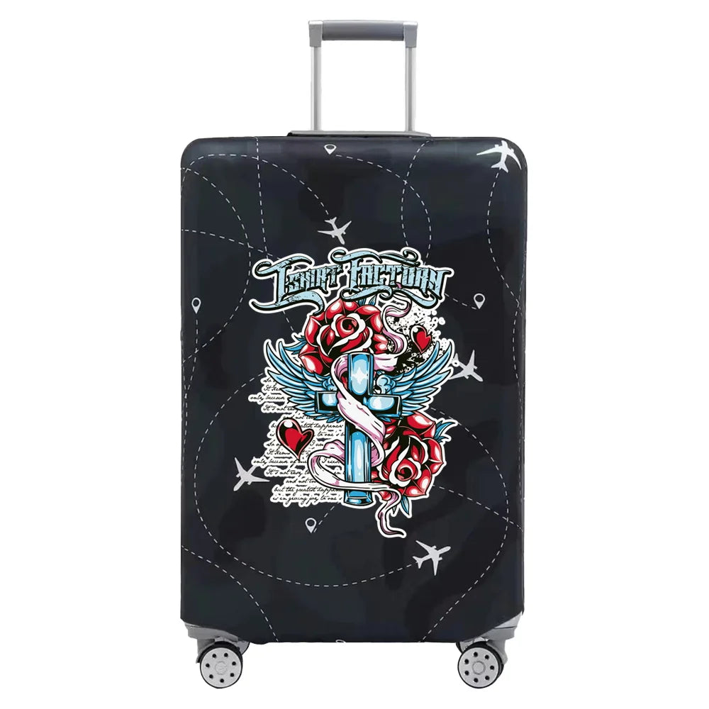 Luggage Cover Travel Suitcase Protective Cover Jesus Series Dust-Proof Thickened Elastic Fabric for 18-32inch Baggage Case