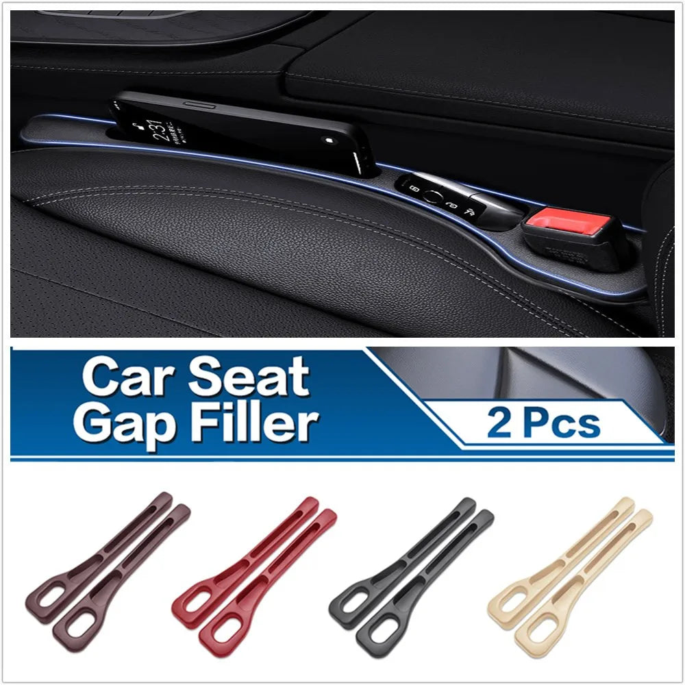 2Pcs For SSANGYONG Musso Tivoli Korando Torres Car Seat Gap Filler Between Seats Crevice Box Bag Interior Decoration Accessories