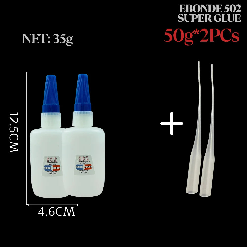 502 Super Glue Cyanoacrylate Instant Strong Quick Dry Adhesive for Caremic Plastic Crafts Jewelry Toys Shoes 10/20/35/50/100g