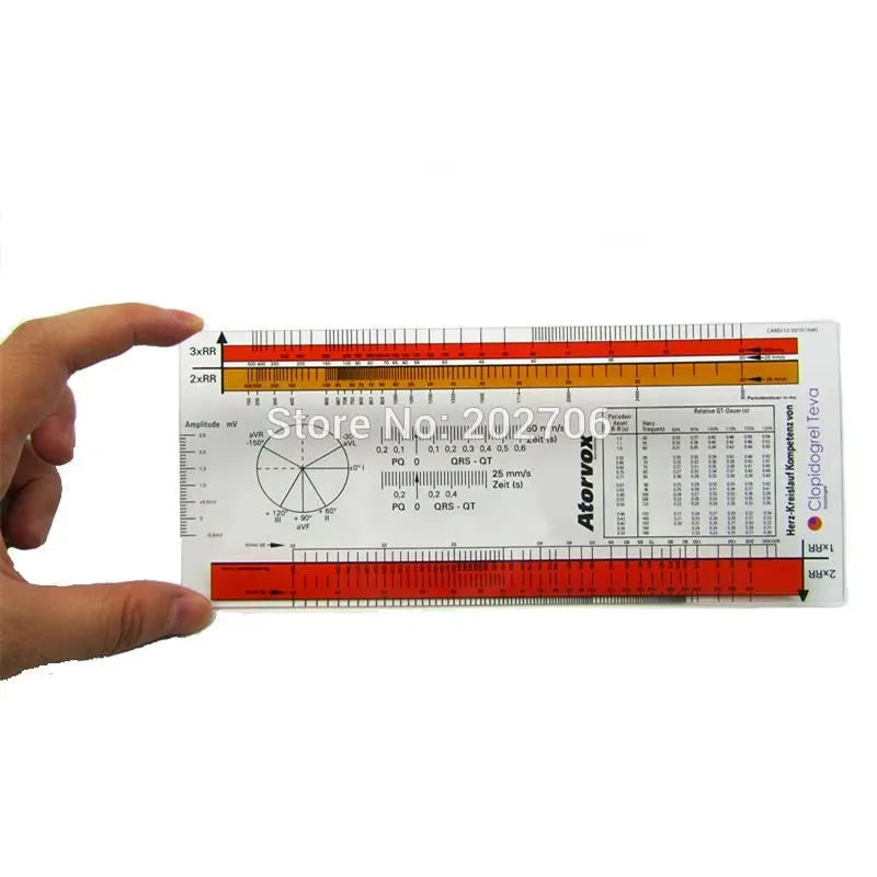 PVC ECG Ruler 360 Degree Goniometer Angle Medical Spine Ruler CM/INCH Medical PD Ruler