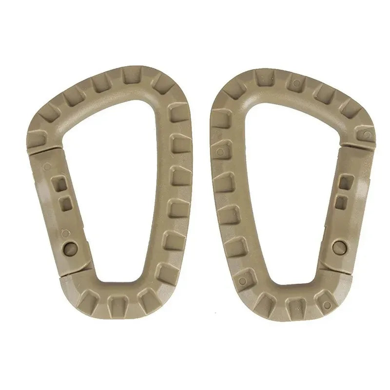 4/8/16pcs Tactical Plastic Carabiner Clip Keychain D-Shape Hard Spring Snap Gear Hook Outdoor Camping Hiking EDC Tools