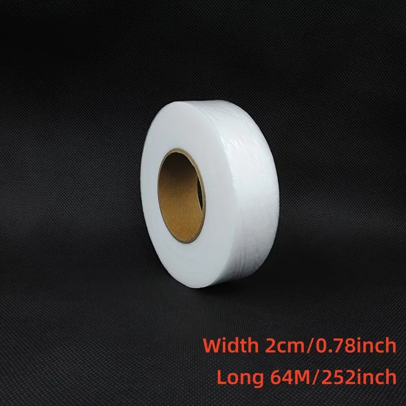 64M Fusible Tape Roll, 150°C White Heat Activated Adhesive for Fabric, Clothes, Jeans, T-Shirts, Curtains