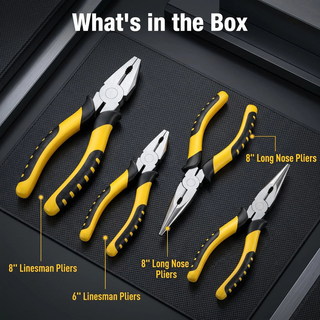 Electric Wire Pliers Large Opening Sharp Multifunction Tool for Cutting Twisting Gripping Metal Wires Heavy Duty Industrial Tool