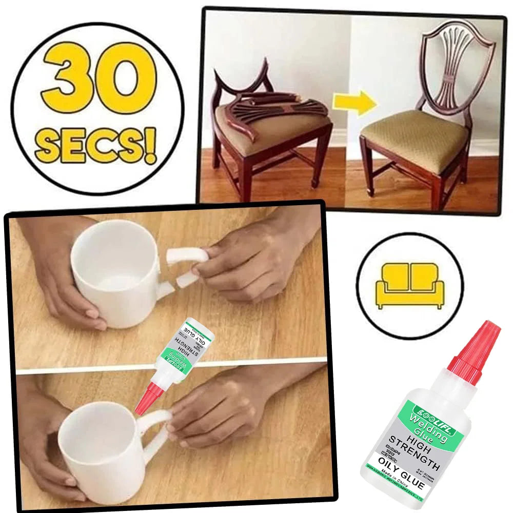 LOOLIFL50g High Strength Welding Oily Super Glue Universal Clear Non-Marking Repair Adhesive Instant Glue Strong Fast Super Glue