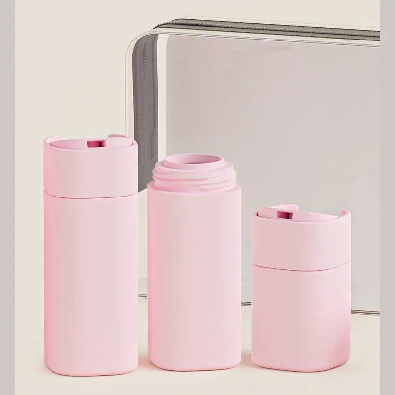 1Set Hydrating makeup dispensing bottles, portable lotions, shampoos, traveling, refillable, squeezed empty bottles