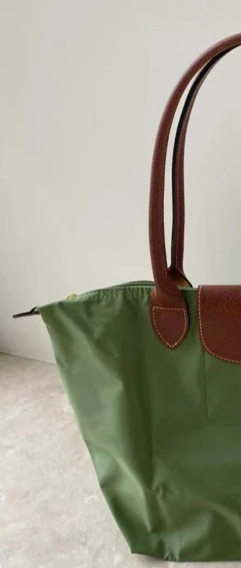 2026 Lightweight Foldable Nylon Shoulder Bag Ladies Water Resistant Shopping Tote Bag Large Handbag for Travel Daily Office