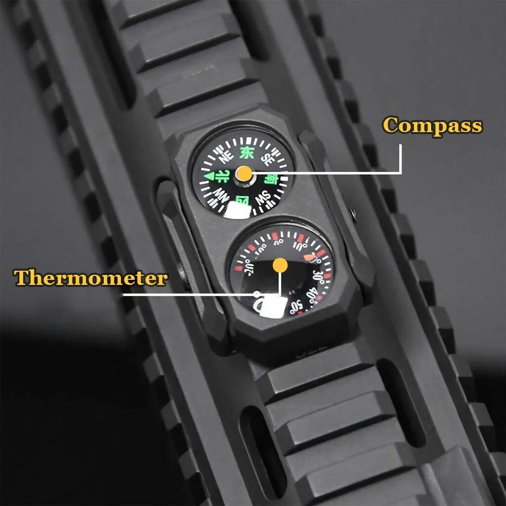 3/5Pcs Compass Thermometer Combo 2 in 1 Tactical Airsoft AR15 M4 M16 Compact Navigation Thermometer for 20mm Rail Gun Accessory