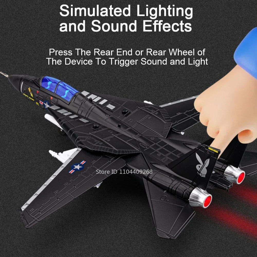 1:32 F-14 Tomcat‌ A-10 Thunderbolt II‌ Fighter Model Toy Sound Light Doors Opened Military Airplane Models Collection Ornaments