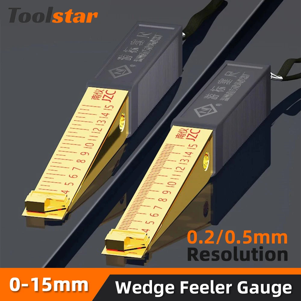 Taper Wedge Feeler Gauge 0.2/0.5mm Crack Flatness Layout Insert Inspection Flatness Measuring Tool for House Engineering 1-15mm