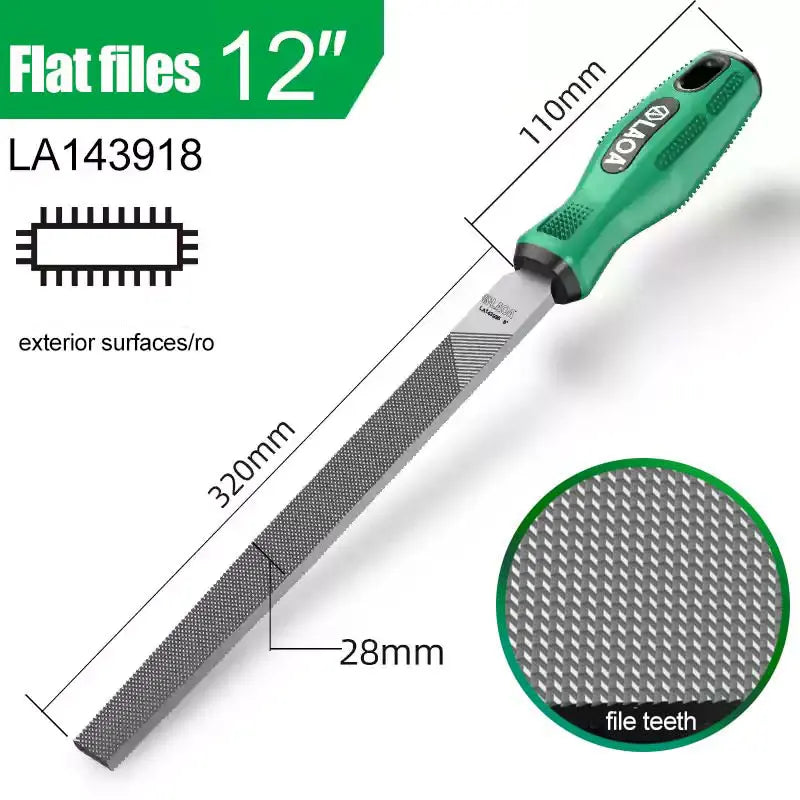 LAOA Assorted Files Set 10Pcs High Carbon Steel Precision Hand Tools for Metal Wood DIY Professional Sharpening Smoothing