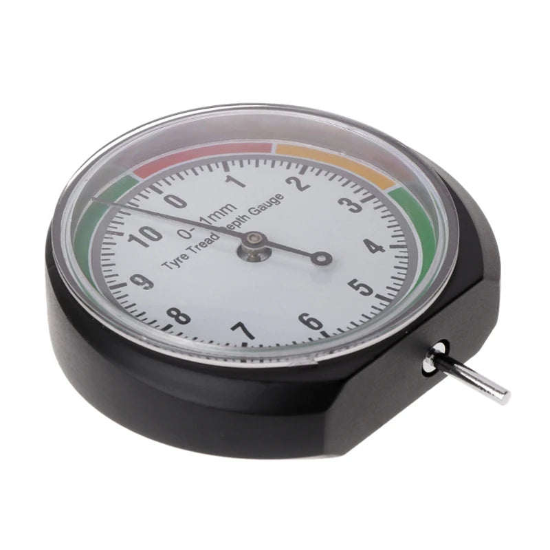 Tire Tread Depth Gauge Dial Type Tire Tread Depth Gauge Professional for Motorcycle Car Truck & Bus Easy Reading Dial