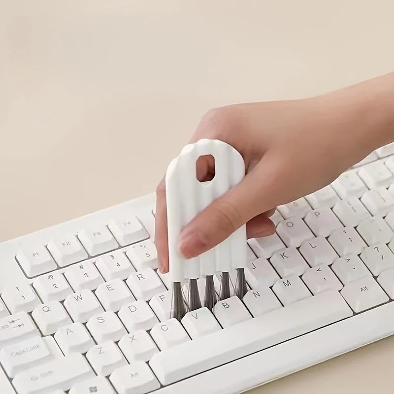 2Pcs Keyboard Riser Stand + Keyboard Cleaning Brush Set, Adjustable Tilt Holder for Office Home Daily Use