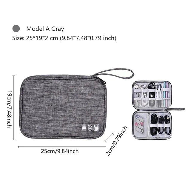 Travel Cable Bag Portable Digital Storage Pouch Waterproof Electronic Accessories Storage Bag Travel Cable Organizer Bags