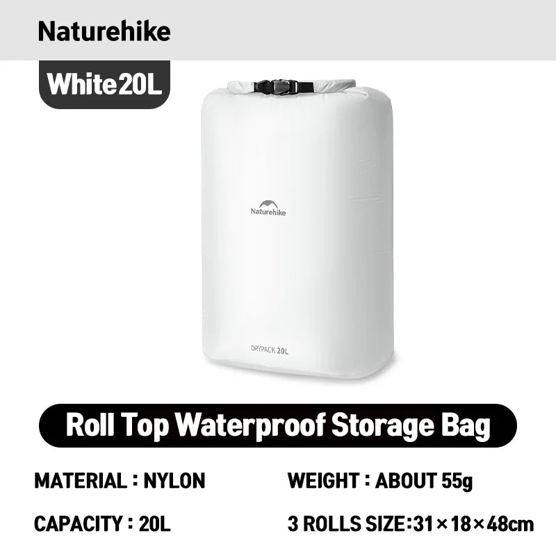 Naturehike Rolled Storage Bag Outdoor Travel Hiking Lightweight Waterproof Vacuum Compression Dispenser Bags Portable Organizer