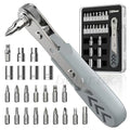 24 in 1 Right Angle Ratcheting Screwdriver Set 36-Tooth Mini Ratchet Socket Sleeve Wrench Set Car Repair Tool Hand Tools Key Set