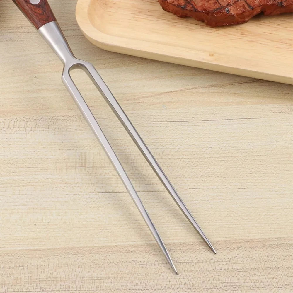 Stainless Steel Cooking Carving Fork Barbecues BBQ Tool Meat Fork Kitchen Gadgets
