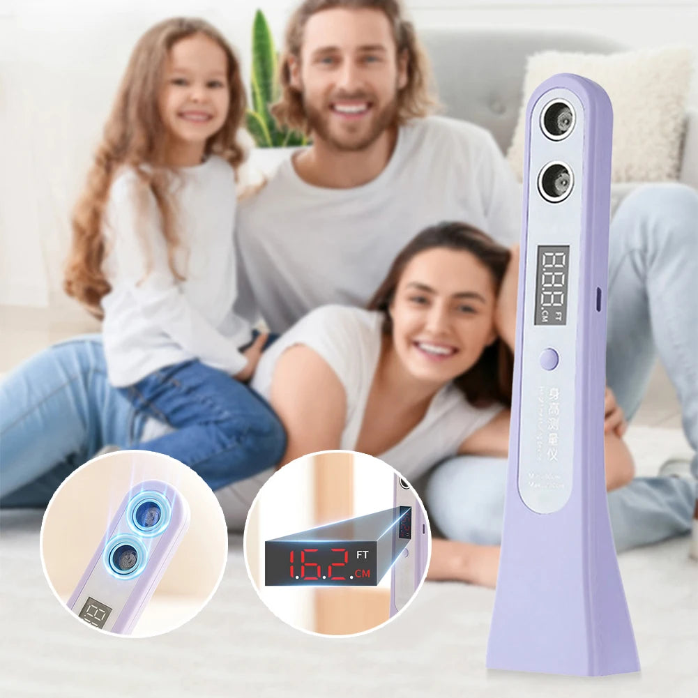 Ultrasonic Height Measuring Stadiometer LED Display Portable Height Measuring Device Electronic Height Ruler for Adults Kids
