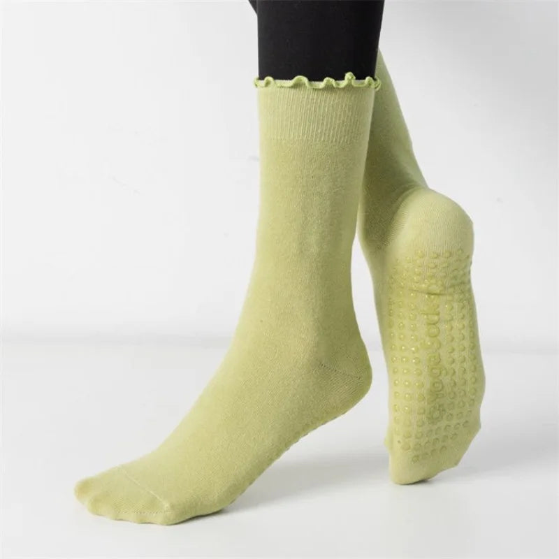 Professional Women Yoga Socks Ladies Fitness Cotton Breathable Non-Slip Pilates Socks Damping Dance Ballet Grip Socks for Women