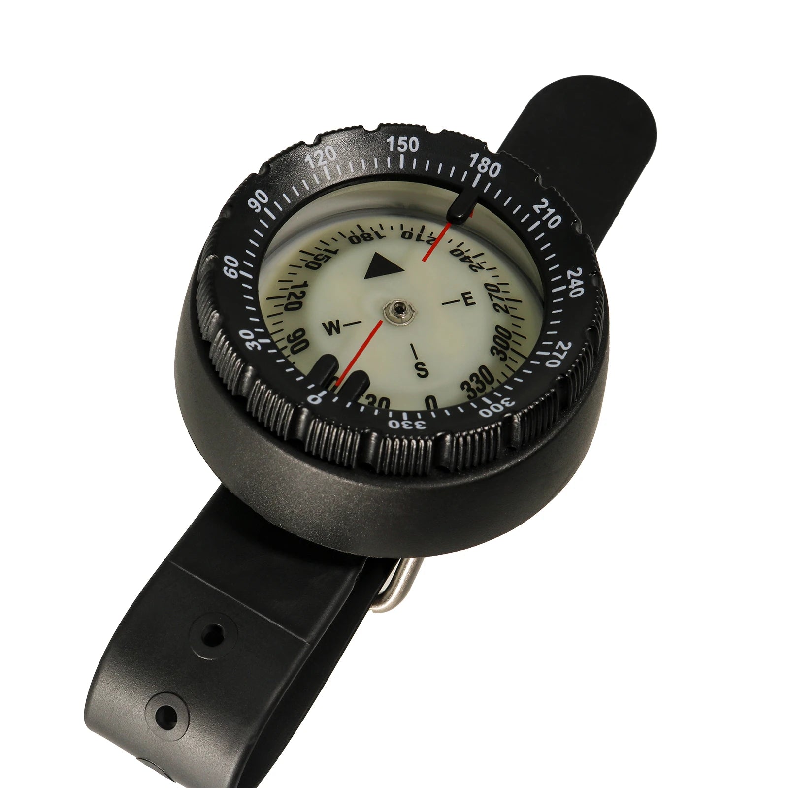 Digital Scuba Diving Compass 50m Waterproof Navigator, Professional Luminous LED Wrist Watch with Balanced Design for Snorkeling