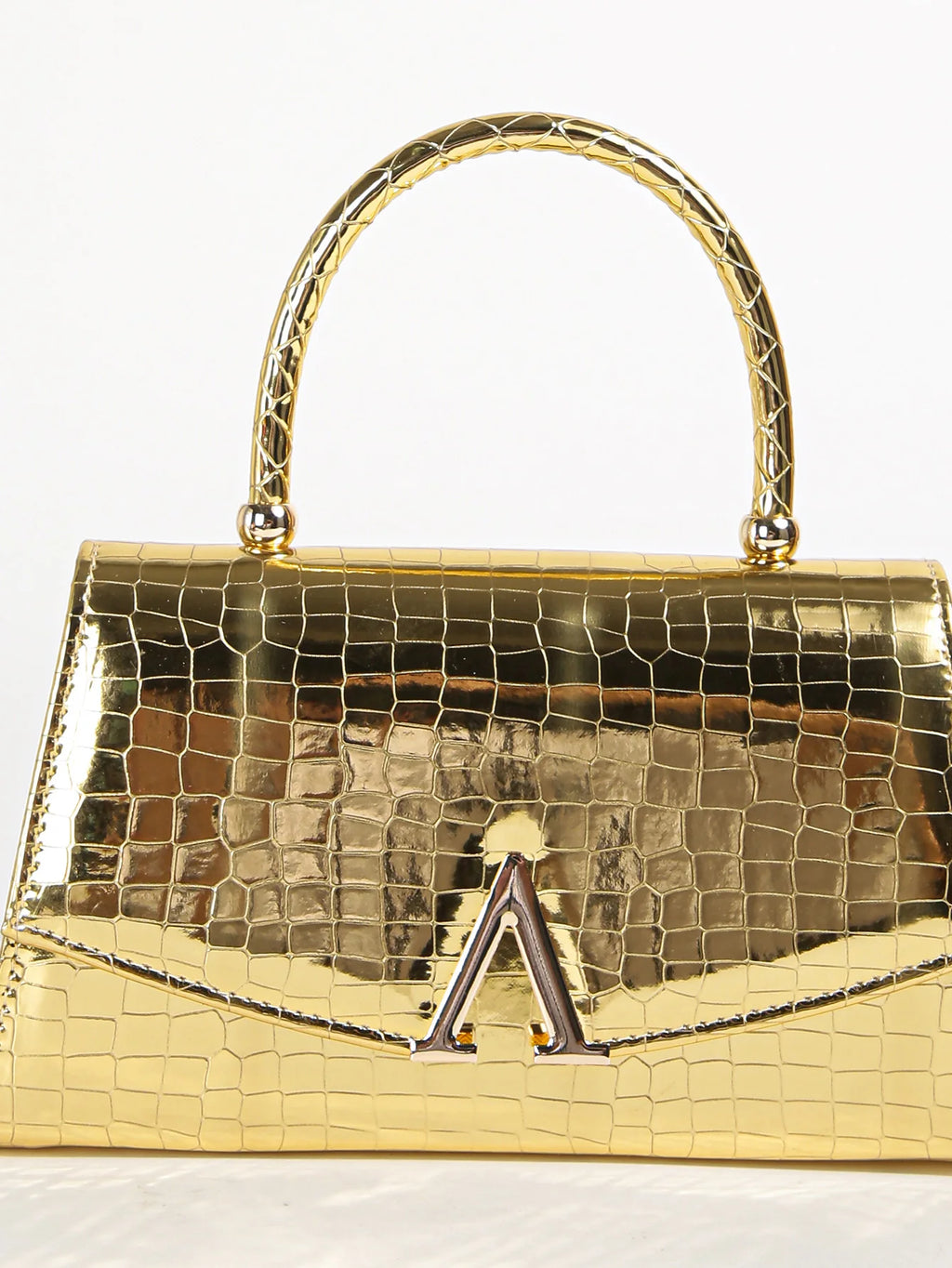 Women's Solid Color Mini Square Satchel Evening Bag, Elegant Dinner Chain Bag For Women,Elegant,Exquisite Patent Square Evening