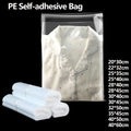 100pcs PE Transparent Self-adhesive Bags For Clothes T-Shirt Packaging Plastic Pouch Clear Waterproof Sealed Bag Wholesale