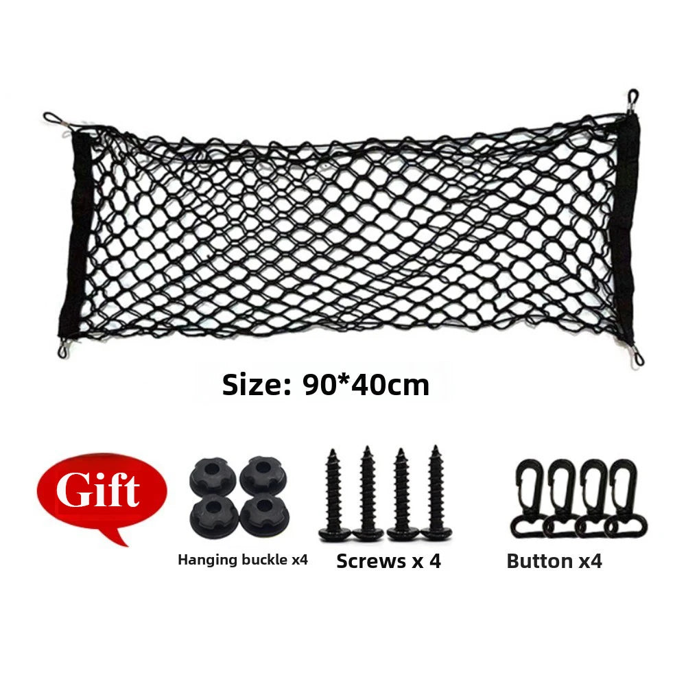 Universal Nylon Mesh Nets Stretchable Car Interior Mesh Network Pocket Car Trunk Net Elastic Luggage Net Cargo Organizer Storage