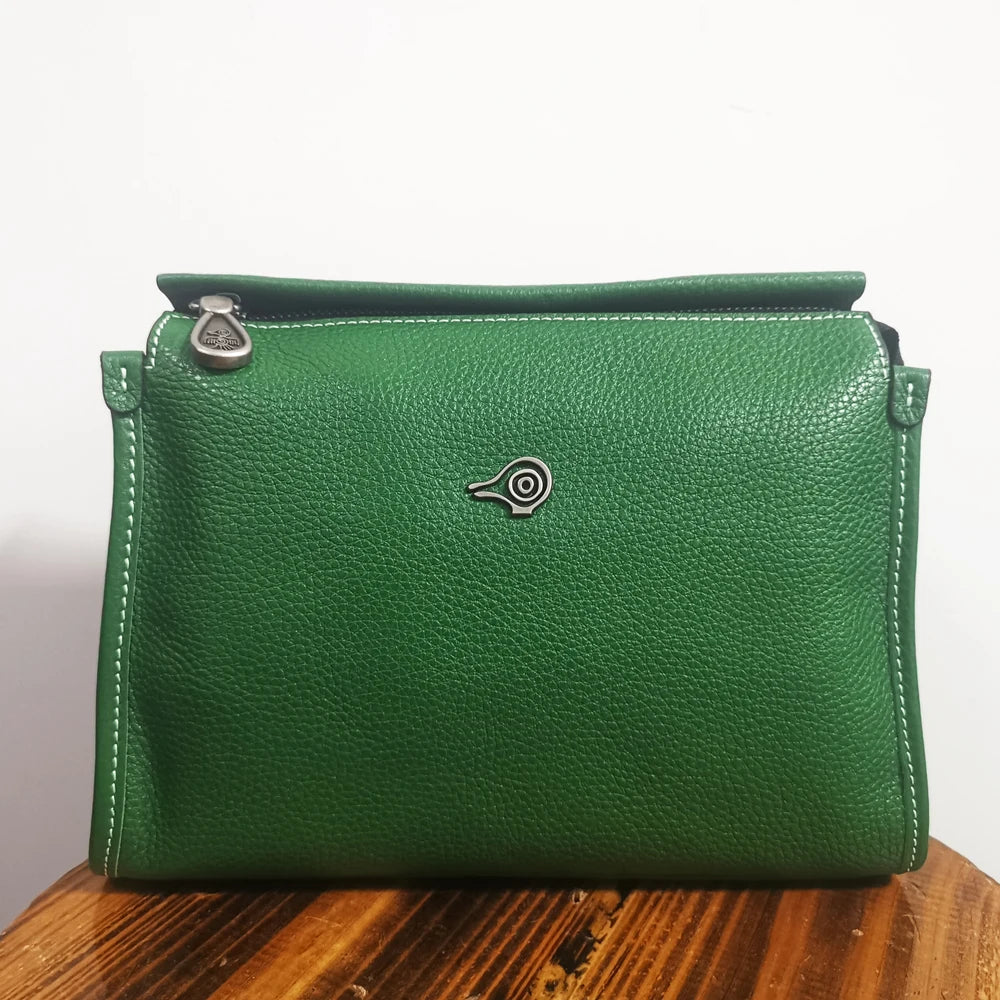 Orabird Women's Soft Genuine Leather Crossbody Shoulder Bag Top Zipper Medium Size Stylish Camera Handbag