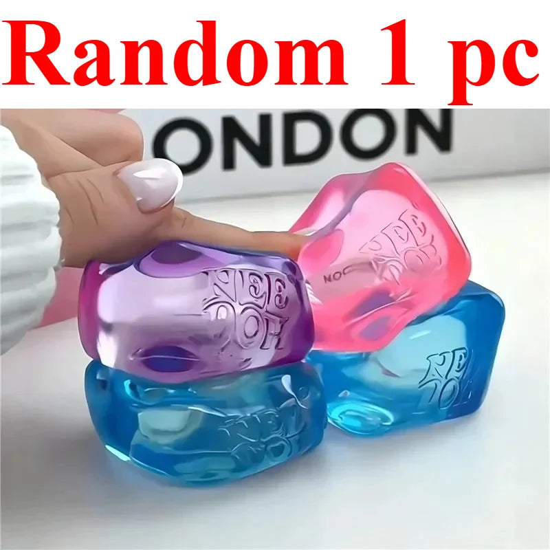 2026 Cheese Cube Stress Ball Big Cheese Shapeable Squeeze Ball Non-Bounce Fidget Toy ASMR Sensory Anti-Stress Christmas Gift