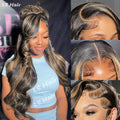 32 Inch Body Wave 1B/27 Highlight 13x6 Lace Frontal Wigs Human Hair Wig Brazilian 200 Density Colored Ombre Lace Wig For Women