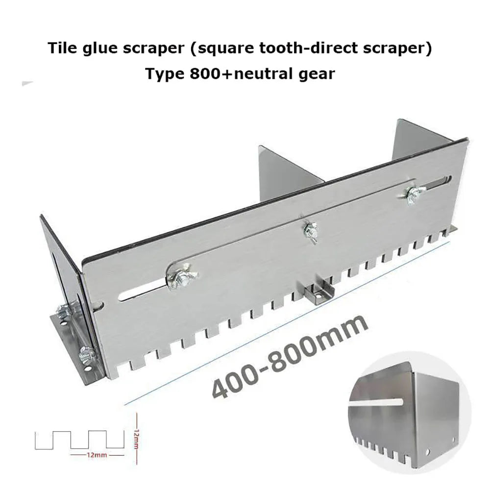 For Fast and Equal Application of Adhesive on the Floor 400-800mm Adjustable Notched Trowel Mortar Comb