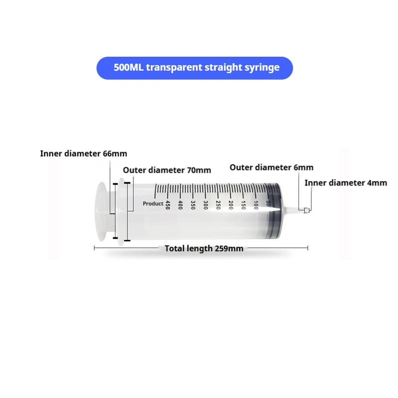 500ml/cc Large Capacity Syringe Pump Measuring, Optional Accessory 1m Hose