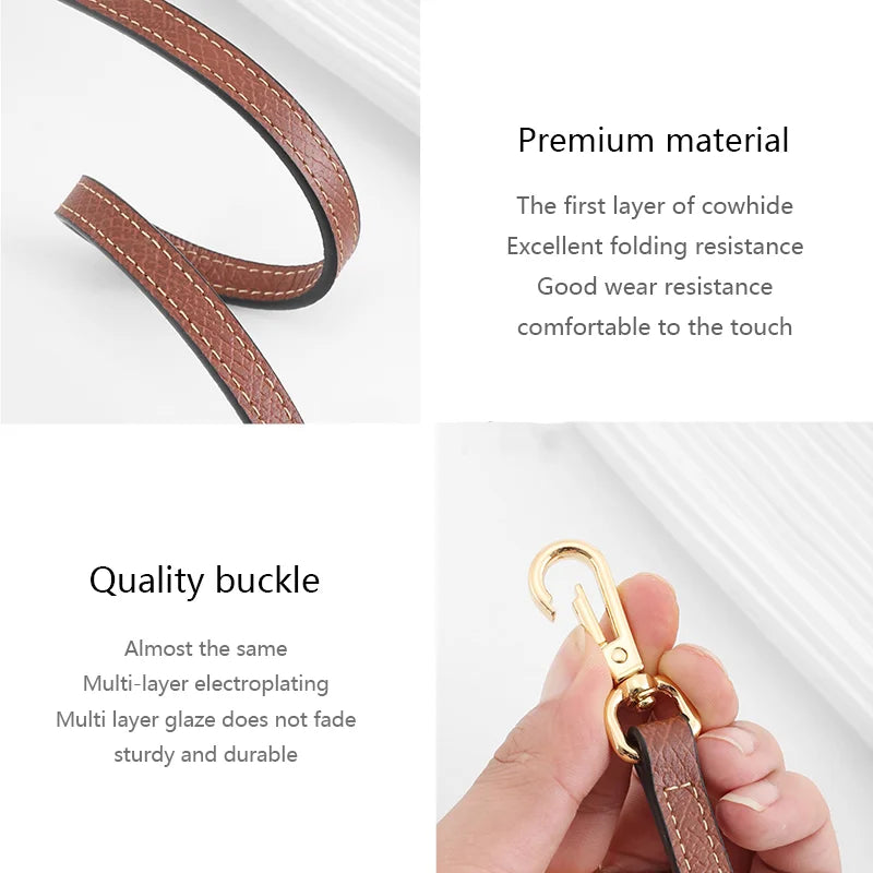 Genuine Leather Bag Shoulder Strap For Longchamp Mini Bag Crossbody Bag Strap Adjustable Bag Belt Bag Replacement Accessories