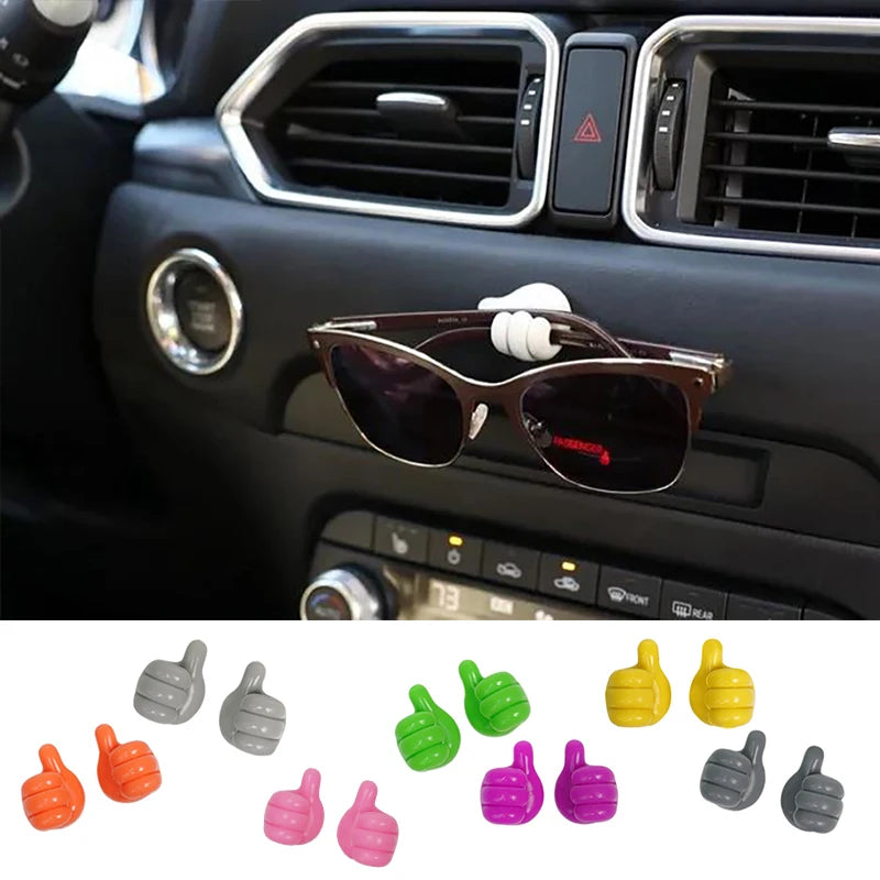 Hand-shaped Rubber Holder Glasses Power Cord Charging Line Self Adhesive Mini Hook Car Storag Organizer Interior Accessories