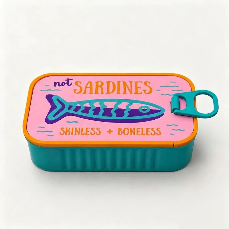 3d Printed Sardine Can Jewelry Box Easy Open Lid Necklace Earring Storage Case Practical Household Organizer Portable Container