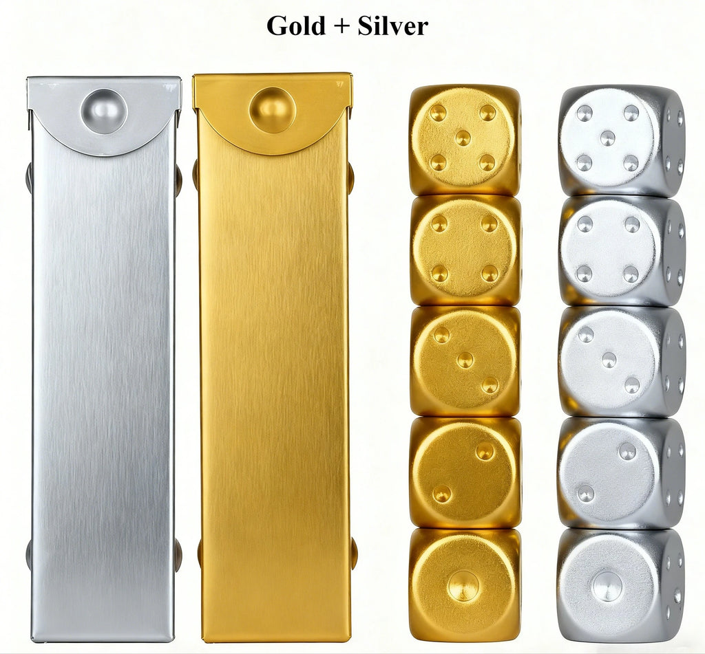 5Pcs/Lot Dice Aluminum Alloy Dices for Family Party Toy Accessories Tabletop Gaming Game Dice Drinking Dice Digital Dices