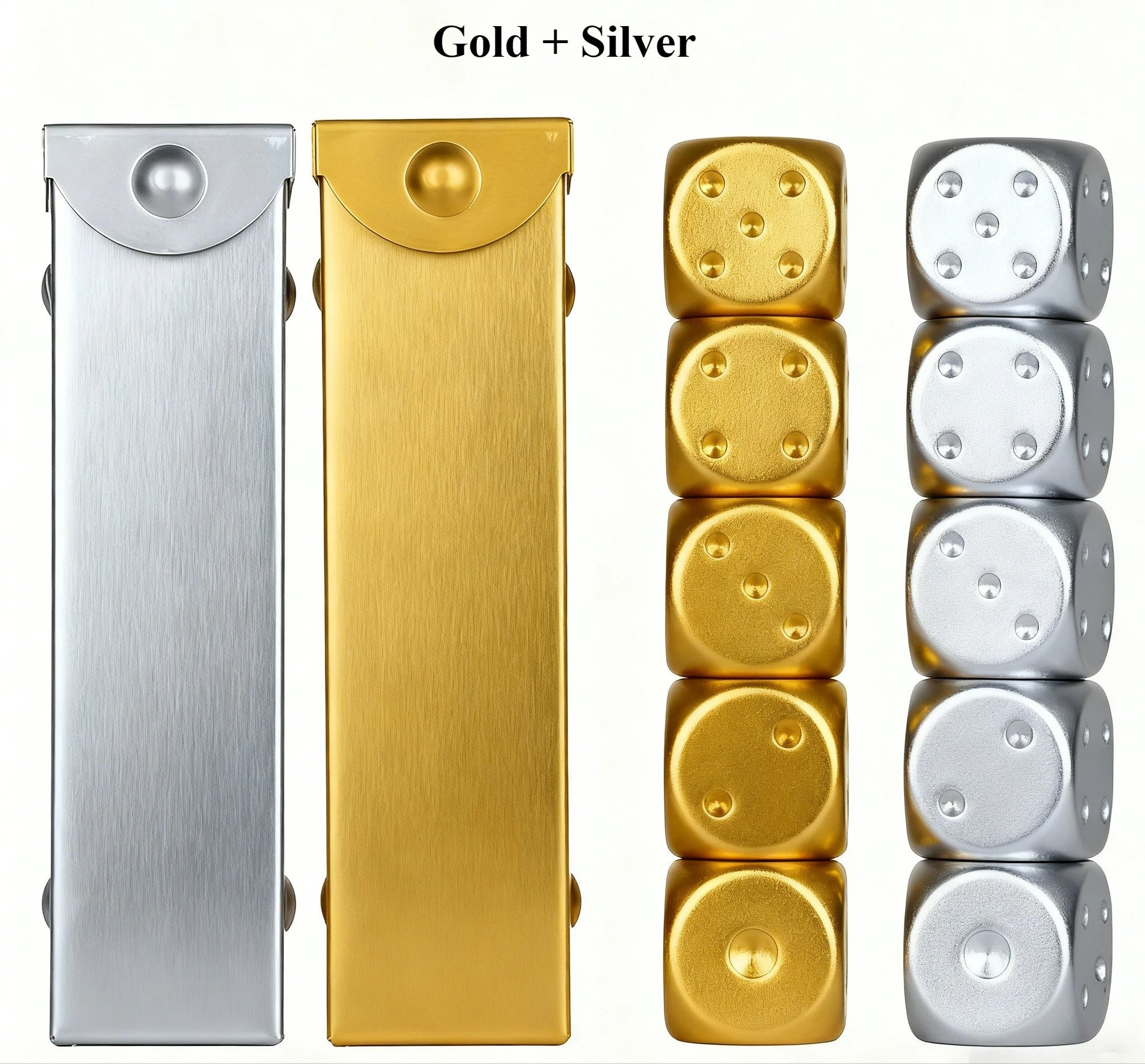 5Pcs/Lot Dice Aluminum Alloy Dices for Family Party Toy Accessories Tabletop Gaming Game Dice Drinking Dice Digital Dices