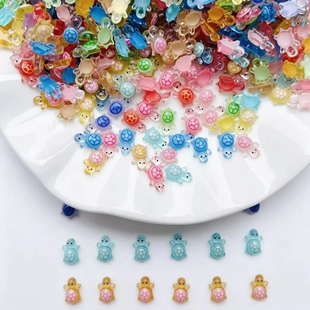 135/265 mini resin turtles, perfect for diy crafts, nail art, crafting, and miniature landscapes – figurines with plant
