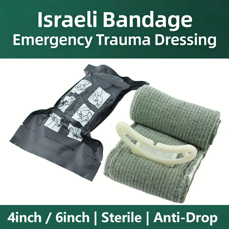 2026 Medical Trauma Kit Israeli Bandage 4/6inch Emergency First Aid for Outdoor Camping Hiking - Wound Care Security Protection