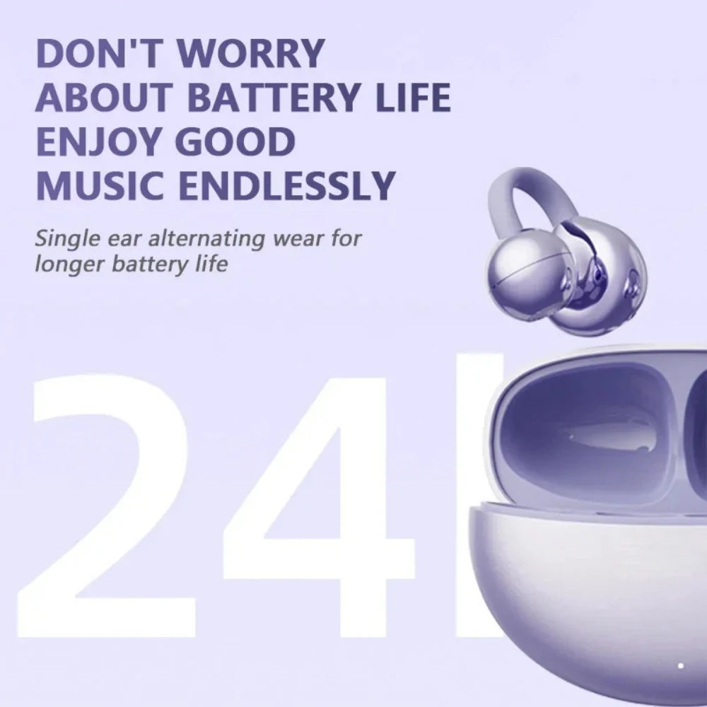 2026 New Clip-on Sports Headphones OWS Wireless Silicone Earphones Universal For Android Ios Smartphone With Mic Gaming Headset