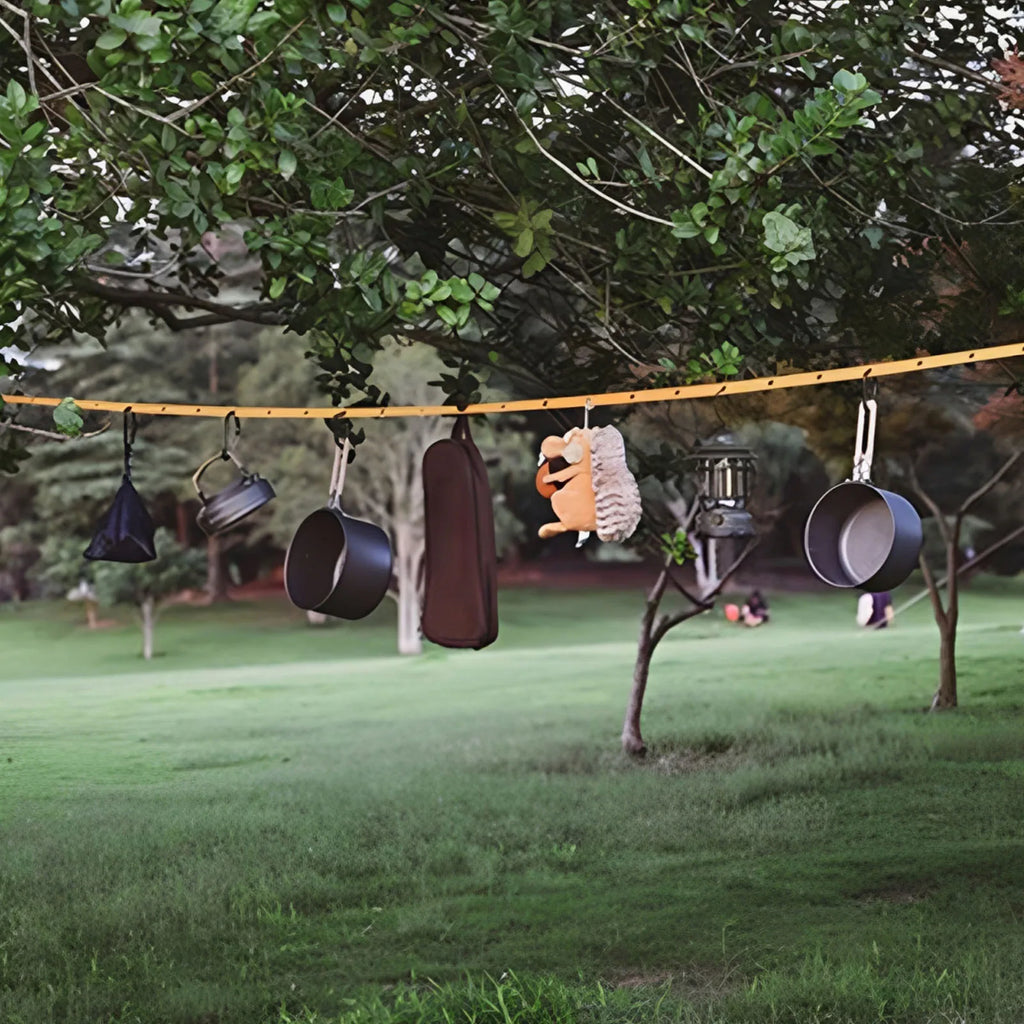 Retractable Clothesline 10KG Weight Capacity Portable Camping Clothesline 3.6M Long with Hole for Travel Camping Hotel Backyard