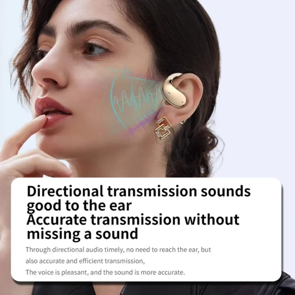 Bluetooth 5.4 Earphones AI Real Time Translation Support 144 Language Wireless Earbuds HiFi Noise Reduction Headphones Ear-hook